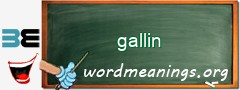 WordMeaning blackboard for gallin